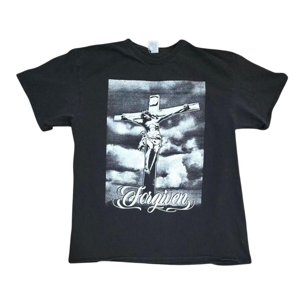 Y2K Vintage Jesus T Shirt Forgiven Large